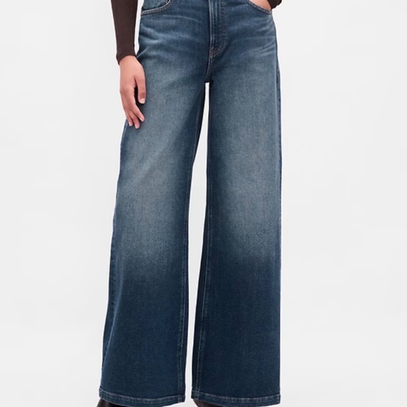 Gap High Rise Stride Wide-Leg Jeans - Picture 2 of 6